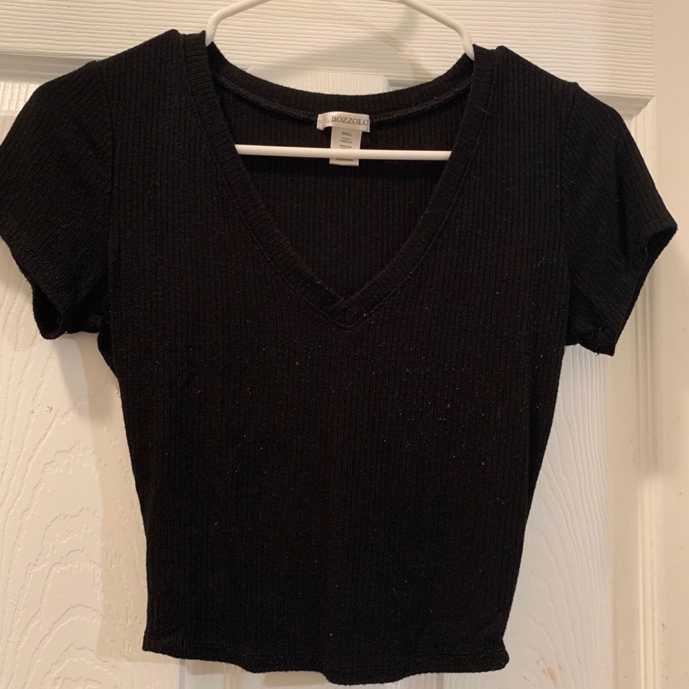 Bozzolo Black Crop Top